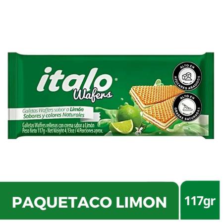 GALLETAS PAQUETACO LIMON ITALO X 117 GR CJ 48 UND