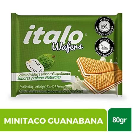 GALLETAS MINITACO ITALO GUANÁBANA X 80 GR CJ 24 UND