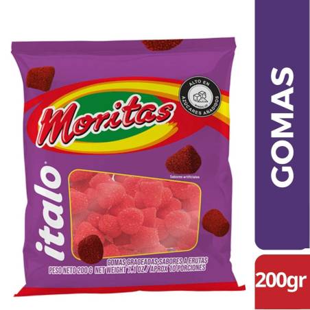 GOMAS MORITAS ITALO X 200 GR CJ X 50 UND