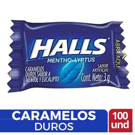 HALLS PEPA  AZUL X 100 UND CJ X 30 UND