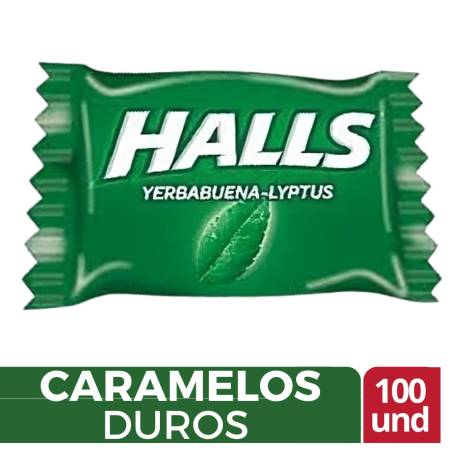 HALLS PEPA YERBABUENA X 100 UND CJ X 30 UND