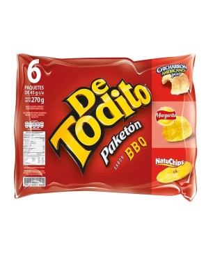 DETODITO BBQ X 45 GR X 6 UND CJ X 6 UND
