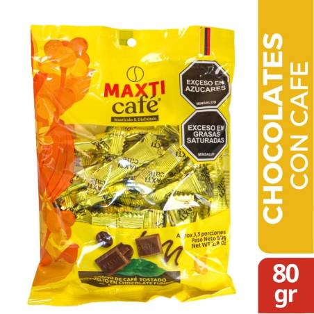 CHOCOLATES CON CAFE MAXTICAFE X 80 X 40 UND GR CJ X UND