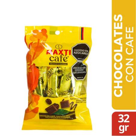CHOCOLATES CON CAFE MAXTICAFE X 32 GR X 20 UND CJ X UND