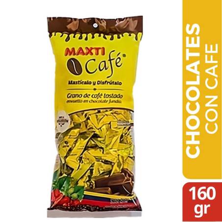 CHOCOLATES CON CAFE MAXTICAFE X 160 GR CJ X UND