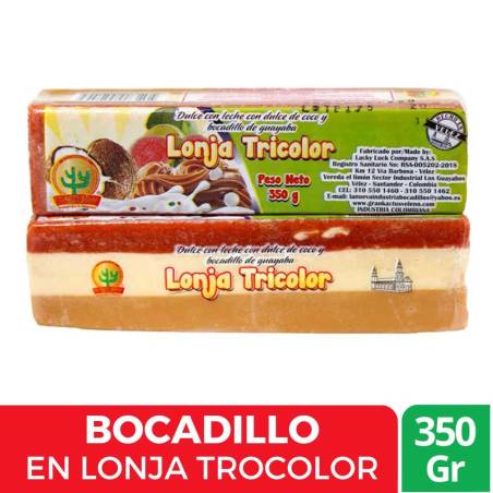 BOCADILLO EN LONJA TRICOLOR GRAN KACTUS X 350 GR UND CJ X 30 UND