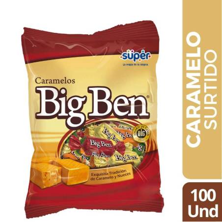 CARAMELO GRAN BIG BEN CLASICO X 100 UND CJ X 18 UND