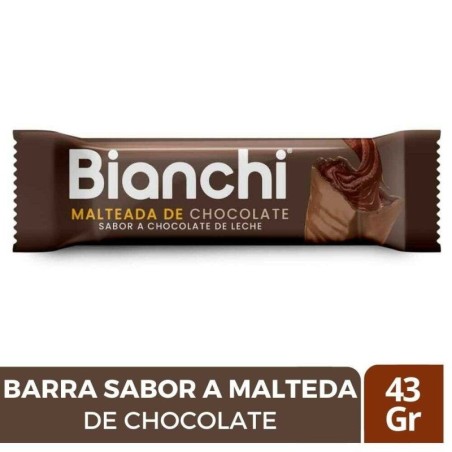 BIANCHI EN BARRA XL SABOR MALTEADA DE CHOCOLATE  X 43 GR CJ X  UND