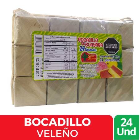 BOCADILLO VELEÑO GRAN KACTUS X 24 UND CJ X 18 UND