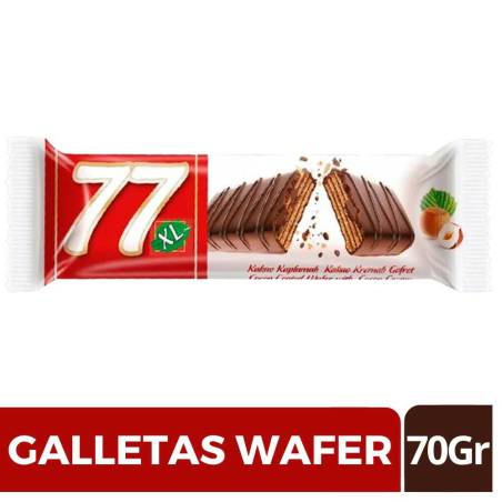 GALLETAS WAFER 77 XL ROJA X 70 GR CJ X 24 UND