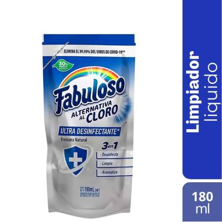 LIMPIADOR FABULOSO FRESCURA NATURAL DOYPACK  X 180 ML