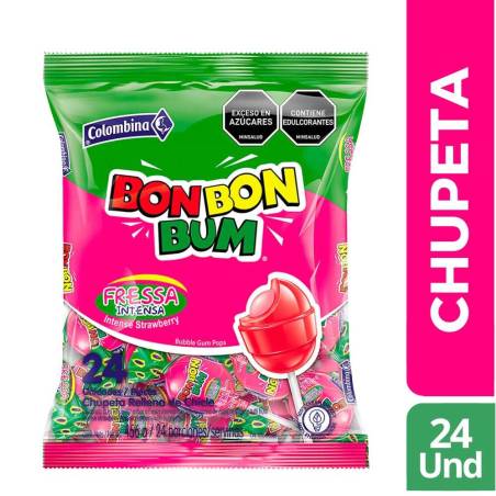 BON BON BUM FRESA INTENSA X 24 UND CJ X 15 UND