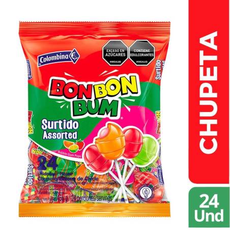 BON BON BUM SURTIDO X 24 UND CJ X 15 UND
