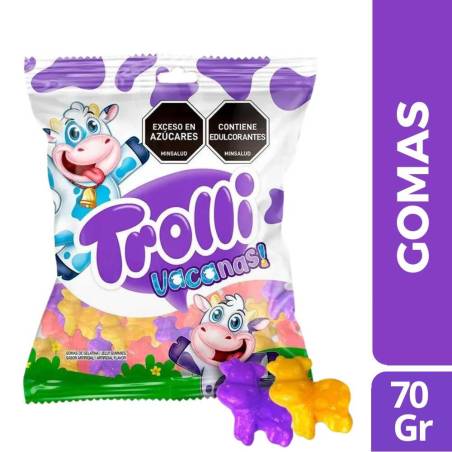 GOMAS TROLLI VACANAS X 70 GR CJ X 20 UND