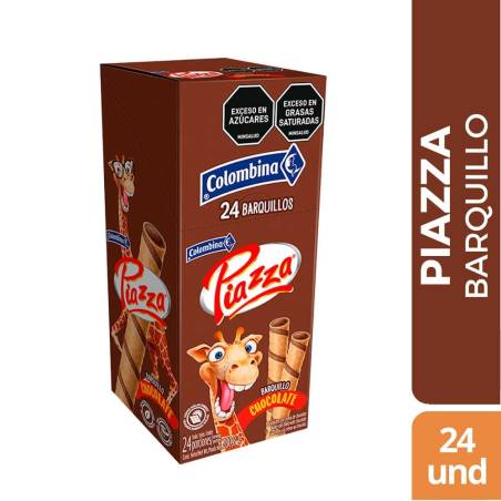 PIAZZA JIRAFA CHOCOLATE X 24 UND CJ X 12 UND