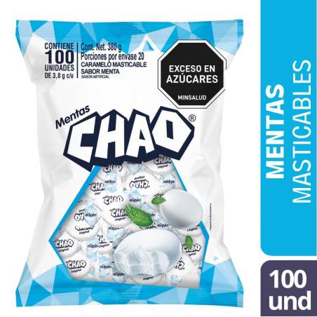 MENTA CHAO X 100 UND CJ X 24 UND (BLANCA)