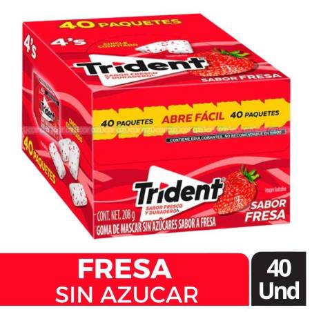 CHICLE TRIDENT FRESA X 40 UND CJ X 12 UND