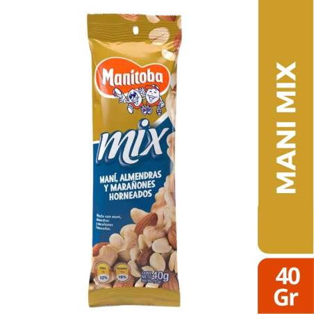 MANITOBA MIX MANI - ALMENDRAS - MARAÑON X 40 GR CJ X UND