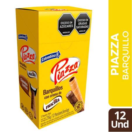 PIAZZA CON CREMA NUCITA X 12 UND CJ X 12 UND