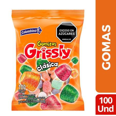 GOMAS GRISSLY  CLASICA X 100 UND CJ X 28 UND