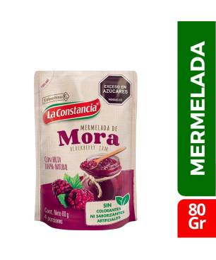 MERMELADA DE MORA LA CONSTANCIA X 80 GR X 3 UND CJ X 24 UND