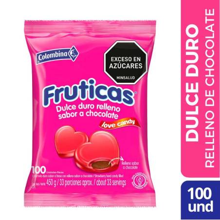 DULCES FRUTICAS CANDY LOVE X 100 UND CJ X 16 UND