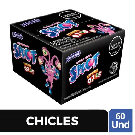CHICLES SPLOT ESPANTA OJOS X 60 UND CJ X 18 UND