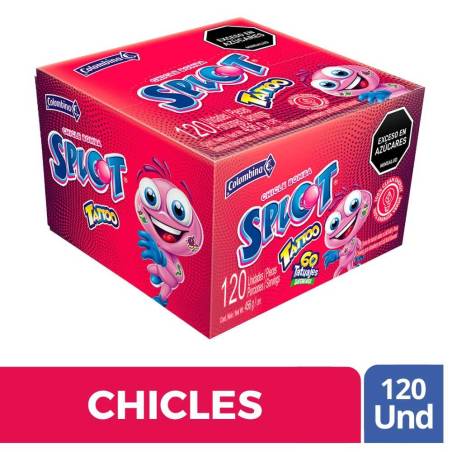 CHICLE SPLOT TATOO X 120 UND CJ X 18 UND