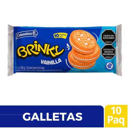GALLETA BRINKY VAINILLA X 10 UND CJ X 24 UND