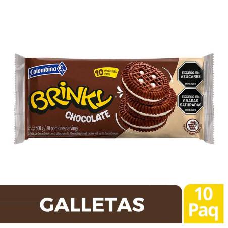 GALLETA BRINKY CHOCOLATE X 10 UND CJ X 24 UND