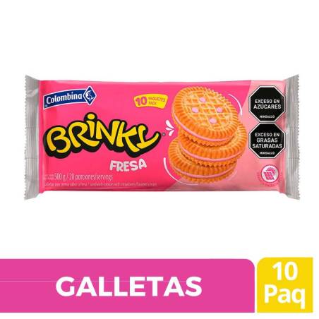 GALLETA BRINKY FRESA X 10 UND CJ X 24 UND