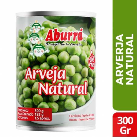ARVEJAS ABURRA LATA X 300 GR CJ X UND