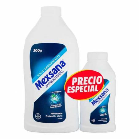 TALCO MEXSANA X 300 GR GRATIS TALCO MEXSANA X 85 GR CJ X 15 UND
