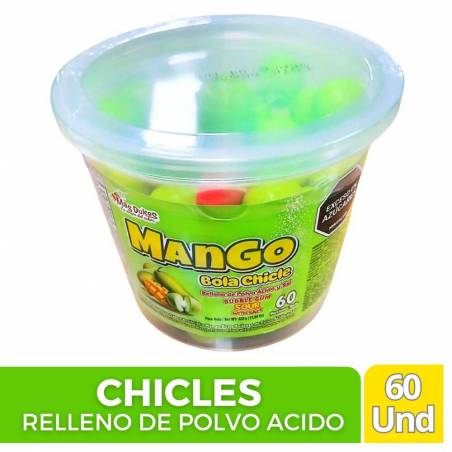 CHICLES BOLA MANGO BICHE X 60 UND CJ X UND
