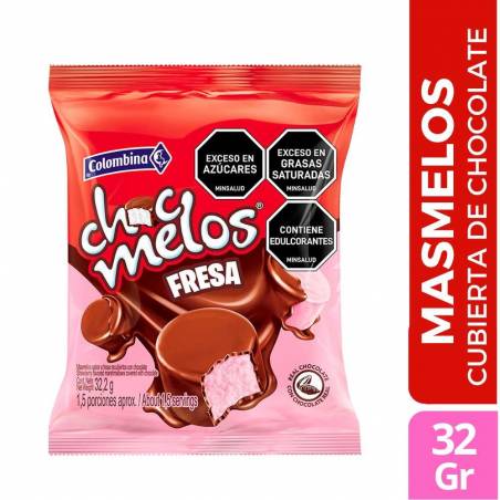 CHOCMELOS SNACK FRESA X 32 GR