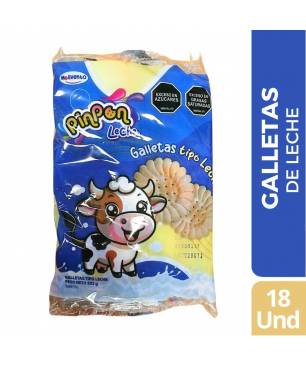 GALLETAS PINPON DE LECHE X 18 UND CJ X 30 UND