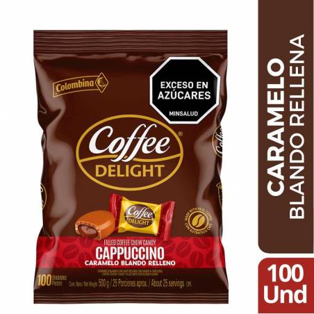 COFFEE DELIGHT BLANDO CAPPUCCINO X 100 UND CJ X UND