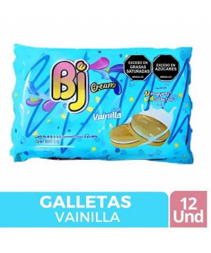 GALLETAS BJ VAINILLA X 12 UND CJ X UND