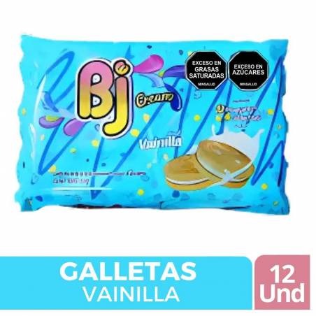 GALLETAS BJ VAINILLA X 12 UND CJ X UND