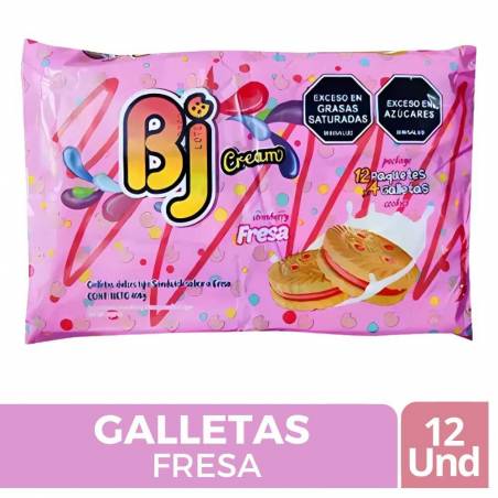 GALLETAS BJ FRESA X 12 UND CJ X UND