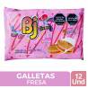 GALLETAS BJ FRESA X 12 UND CJ X UND