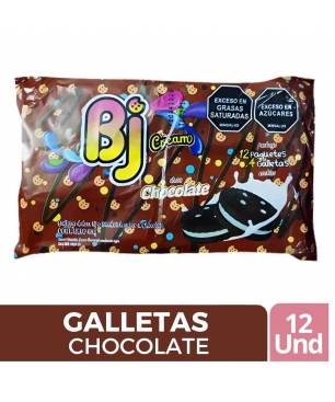 GALLETAS BJ CHOCOLATE X 12 UND CJ X UND