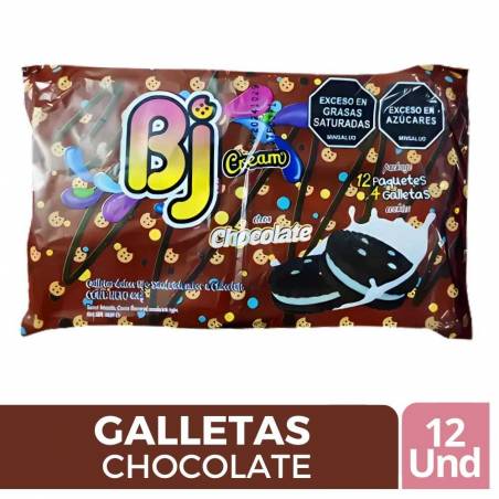 GALLETAS BJ CHOCOLATE X 12 UND CJ X UND