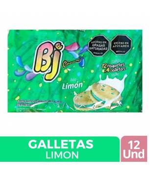 GALLETAS BJ LIMON X 12 UND CJ X UND