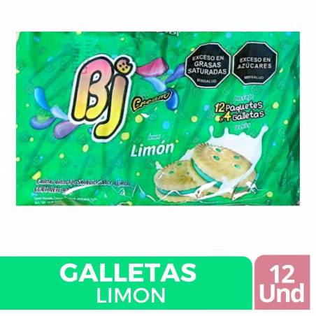 GALLETAS BJ LIMON X 12 UND CJ X UND