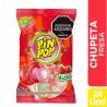 CHUPETA PIN POP FRESA X 24 UND CJ X 16 UND