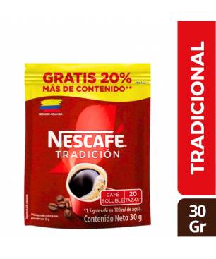 CAFE NESCAFE X 30 GR CJ X UND
