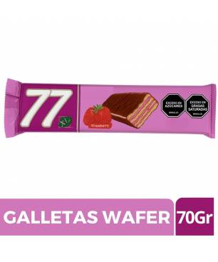 GALLETAS WAFER 77 XL FRESA X 70 GR CJ X 24 UND