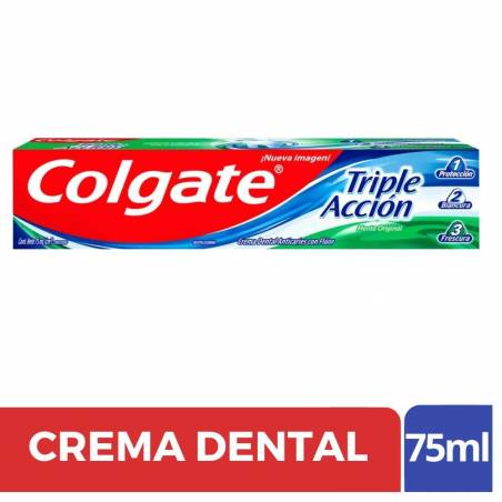 CREMA DENTAL COLGATE TRIPLE ACCION X 75 ML X 12 UND CJ X 12 UND