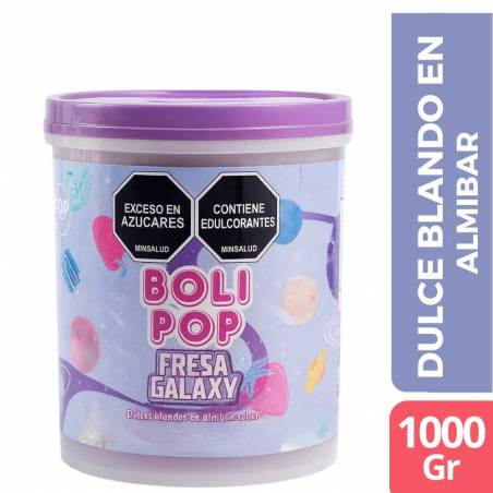 BOLI POP FRESA GALAXY X 1000 GR CJ X UND